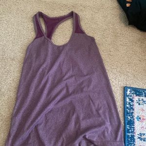 purple tank top